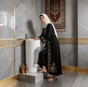 Nuovo Design Lavabo in Ceramica per Bagno, Lavandino per Lavaggio Mani e Piedi, Piccolo Lavabo per Abluzione Musulmana - Product Image 1