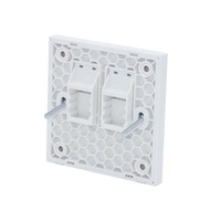 Plaque murale modulaire Cat6 UTP à double port, prise RJ45, connecteur de câble réseau, blanc, UK 86, plaque frontale