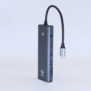 Hub 10 en 1 Tipo <span class=keywords><strong>C</strong></span> a 4K30HZ <span class=keywords><strong>HDMI</strong></span> VGA adaptador RJ45 <span class=keywords><strong>Lan</strong></span> Ethernet SD TF PD USB3.0 Audio Video <span class=keywords><strong>USB</strong></span> <span class=keywords><strong>C</strong></span> Hub para accesorios de computadora - Product Image 6