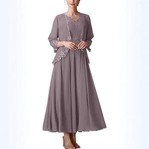 فساتين سهرة رسمية أنيقة بتطريزات وقصة A-Line لأم العروس - Product Image 2