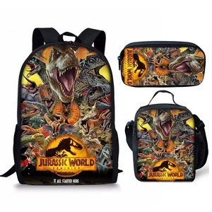 Jurassic World <b>Backpack</b> Set 15 Inch Printing Design <b>School</b> Education Unisex Lightweight - Product Image 4
