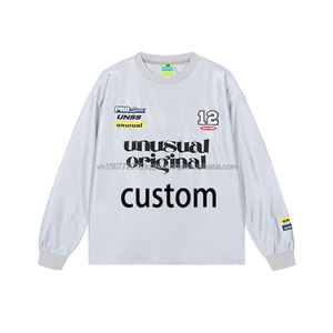 Nouveau T-shirt à manches longues pour homme, design vintage, jersey neutre, streetwear haut de gamme, logo personnalisé, collection printemps 2026 - Product Image 2