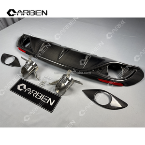 Nuevo Difusor Trasero de Fibra de Carbono, Kit de Escape y Carrocería, Compatible con <span class=keywords><strong>Alfa</strong></span> <span class=keywords><strong>Romeo</strong></span> Giulia, Kit de Mejora 2016-<span class=keywords><strong>2022</strong></span> - Product Image 4