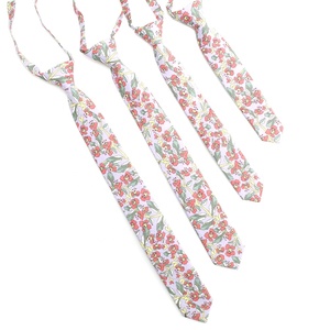 <span class=keywords><strong>Cravate</strong></span> personnalisée chinoise à motif floral, simple et pratique, pré-nouée avec boucle, faite à la main en coton imprimé, <span class=keywords><strong>cravate</strong></span> fine rouge, verte, <span class=keywords><strong>lilas</strong></span> pour garçons et enfants - Product Image 2