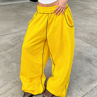 Pantalon de jogging personnalisé pour homme en molleton bouclette, grande taille, décontracté, taille haute, coupe ample, style streetwear