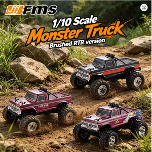 1/10 F100 FMS Véhicule RC tout-terrain télécommandé, modèle de voiture de simulation de pick-up d'escalade 2.4G, jouet cadeau - Product Image 2