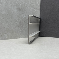 Plinthe en acier inoxydable pour cuisine, longueur 2,44 m, épaisseur 1,5-2 mm, interstice mural 1,2 cm, durable, résistant à l'eau