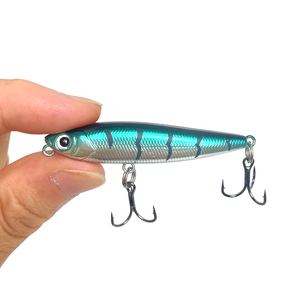 Topwater <span class=keywords><strong>leurre</strong></span> en plastique dur 3.2g 60mm Topwater Spook poisson-chat cliquetis <span class=keywords><strong>ligne</strong></span> flotteur <span class=keywords><strong>leurre</strong></span> crayon leurres avec crochets solides pour la pêche - Product Image 3