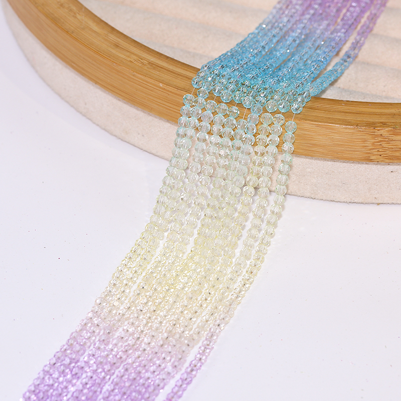 Faceted Rondelle Spacer Glass Beads Shiny Gradient Red Color for Jewelry Making DIY Bracelet Crystal Lampwork Loose Beads