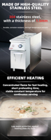 Cuiseur à pâtes électrique vertical avec armoire, certifié CE, pour restaurant