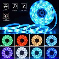 Tira de luces led Flexible de retroiluminación para TV, cinta de luces de sonido RGB de 30 LED/m, Cable USB, colorido, smd 5050, aplicación remota, gran oferta