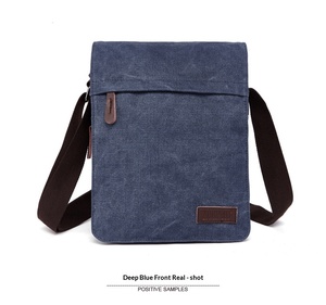 Bolso <span class=keywords><strong>Bandolera</strong></span> Vintage Británico de Lona para <span class=keywords><strong>Hombre</strong></span>, Bolso Cruzado de Alta Calidad con Cierre de Cremallera, Bolso de Hombro para Viajes de Negocios - Product Image 2
