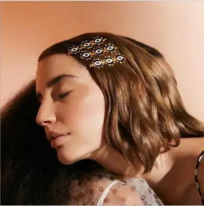 Groothandel zwart accessoires voor vrouwen-2020 Korea Nieuwste Mode Meisjes Wit Zwart Eye Haarspelden Voor Vrouwen Vintage Goud Zilver Hart Haar Clip Haar Accessoires
