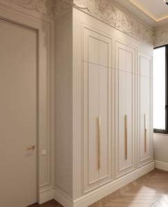 Vermont Custom New Muebles de dormitorio Diseño moderno Puerta Ropa Armario Estilo coctelera de madera Armario Walk In Closet Gabinete - Product Image 5