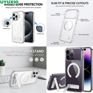 Custodia Trasparente Antiurto con Supporto Magnetico per <span class=keywords><strong>iPhone</strong></span> 17 16 15 14 13 <span class=keywords><strong>12</strong></span> 11 <span class=keywords><strong>Pro</strong></span> <span class=keywords><strong>Max</strong></span> <span class=keywords><strong>12</strong></span> Mini, Robusta e Resistente - Product Image 1