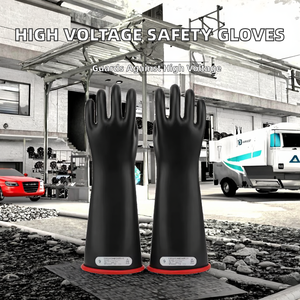 Gants d'électricien isolés en caoutchouc haute tension, épaisseur 8 oz, longueur 12,5 pieds, pour la sécurité électrique 5KV 10KV 12KV 25KV 35KV - Product Image 2