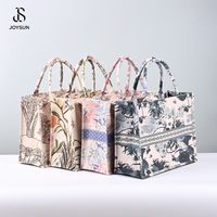 Sac fourre-tout en toile vintage à fleurs, grande capacité, réutilisable, imperméable, promotionnel, très vendu par JOYSUN