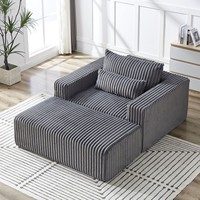 Ausklappbares Schlafsofa, faltbarer Sessel mit Kissen, bequemes Bodenliegesofa für das Wohnzimmer