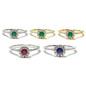 Bague de mariage vert émeraude sertie de diamants, or blanc 14 carats, diamant 100% naturel, bijoux fins, anneaux en pierres colorées pour cadeau de femme - Product Image 4