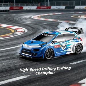 Coche de Derrape <span class=keywords><strong>RC</strong></span> de Alta Velocidad 1:24 4WD 20KM/H - 2.4GHz, Neumáticos de Derrape Reemplazables, Luces LED, Conos y USB - Juguete de Derrape para Regalo - Product Image 2