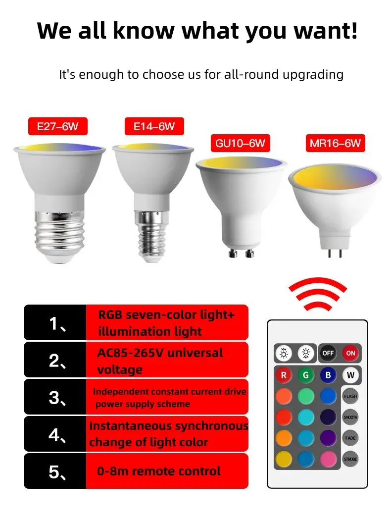 Customized Rechargeable Light Bulb G4 Led Light B22 9w Led Corn Light