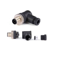 Connecteur de capteur de sertissage de vis à tête mâle et femelle M12 Connecteurs de genre de prise 4P 5P 8P