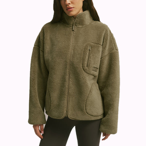 <span class=keywords><strong>Veste</strong></span> surdimensionnée pour <span class=keywords><strong>femme</strong></span> avec logo personnalisé, <span class=keywords><strong>bleu</strong></span> <span class=keywords><strong>marine</strong></span>, poche zippée, manches longues, <span class=keywords><strong>veste</strong></span> d'automne, <span class=keywords><strong>veste</strong></span> en sherpa d'hiver pour <span class=keywords><strong>femme</strong></span> - Product Image 3