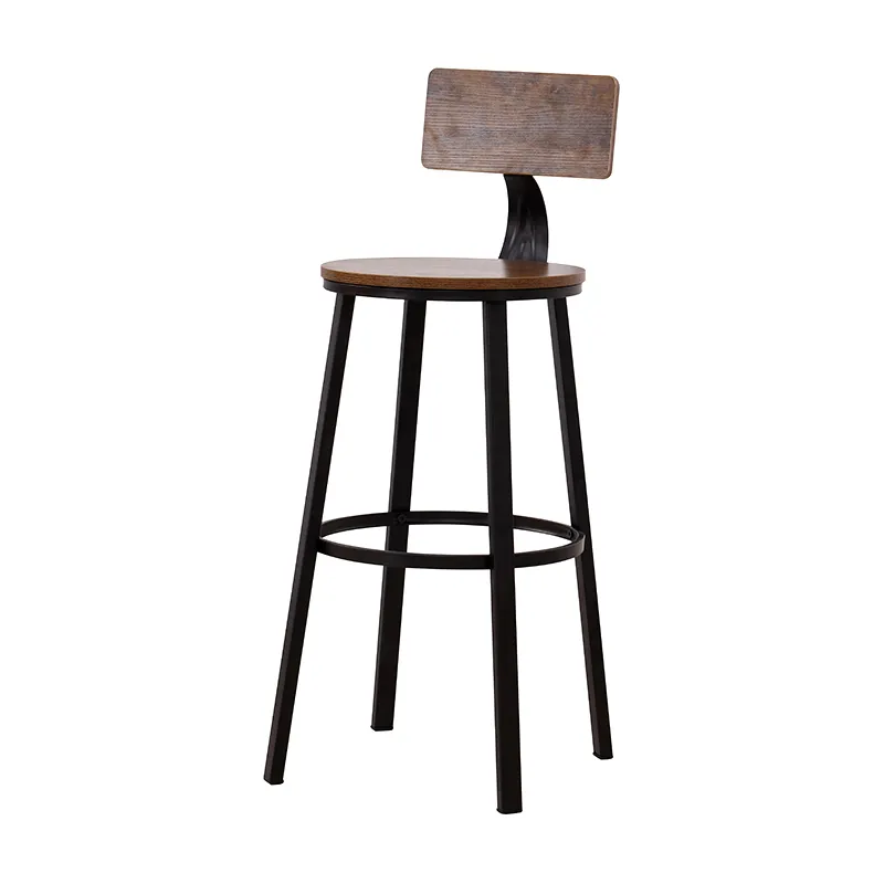 Customized Professional Black Barstool Outdoor Modern Metal Restaurant high Chairs for counter bar stool