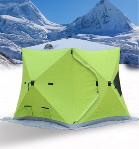 Abri de pêche sur glace grande capacité pour 3-4 personnes, pliable, en tissu anti-déchirure, tente de pêche hivernale – Vente directe usine - Product Image 3
