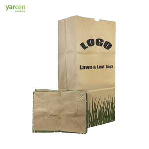 Bolsa de <span class=keywords><strong>abono</strong></span> Biodegradable, bolsa de papel marrón <span class=keywords><strong>para</strong></span> hojas, césped, césped, jardín, papel kraft, bolsas de basura de residuos, Papel kraft Doble - Product Image 1