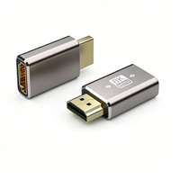 Adaptador HDMI 2.1 Portátil Directo de Fábrica, Conector Extensor HDMI Macho a Hembra de 8K60Hz Chapado en Oro para Laptop, Proyector y Monitor