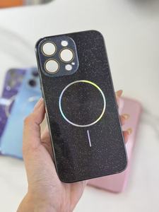 Blended Luxury Shockproof Wireless Magnetic <strong>Case</strong> for iPhone 16 <strong>15</strong> 14 <strong>Pro</strong> Max Electroplated Bling Design PC Material OPP Bag - Product Image 3