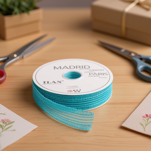 Cinta Tejida Ilan de 4.0 cm x 27 m, Color Azul Madrid - Product Image 2