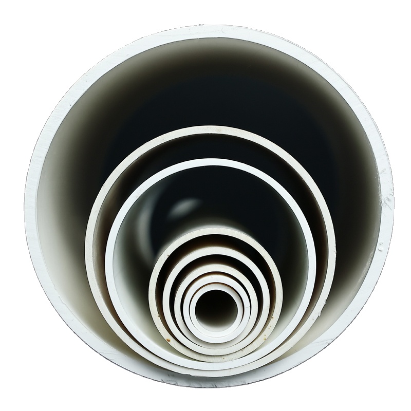 DianHuai 2021 hot sale white plastic tube 12 16 20 inch diameter PVC pipe for water supply and drainage