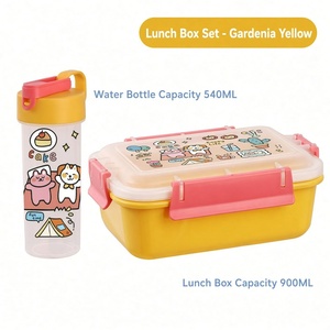 Ensemble boîte à lunch et gobelet à eau de dessin animé, adapté aux étudiants, boîte à lunch portable pour micro-ondes et vaisselle - Product Image 2