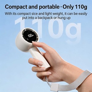 WUYANG 100-Speed Mini <b>Handheld</b> Turbo <b>Fan</b> 1200mAh Rechargeable USB <b>Fan</b> with LED Display, Portable Personal <b>Fan</b> for Outdoor Travel - Product Image 4