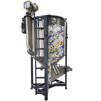 Mélangeur à vis automatique en acier inoxydable, conception verticale, capacité 1000 kg, moteur à induction 380 V, haute efficacité énergétique pour le mélange alimentaire