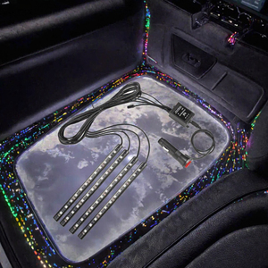 Nueva Tira de Luces LED RGB para Interior de Coche, 12V 4.8W, 12 LED, Control Inalámbrico por Aplicación, Decorativa, para el Suelo, ZG2, 1 Año de Garantía - Product Image 3