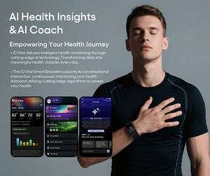 Nouveau bracelet intelligent de santé ECG PPG imperméable à l'eau pour hommes et femmes, sans écran, tendance et sportif - Product Image 4
