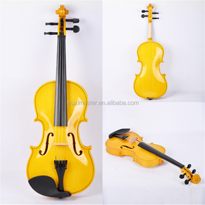 Prix des violons faits à la main peints en jaune bon marché 2024, violon en bois accepté OEM - Product Image 6