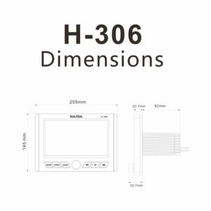 เครื่องเล่นสเตอริโอ MP5 สำหรับเรือ จอสัมผัสขนาด 7 นิ้ว กันน้ำ กำลังขับ 4x50 วัตต์ รองรับบลูทูธ รุ่น H-306 พร้อม Carplay ฟังวิทยุ FM/AM สำหรับเรือ ATV รถกอล์ฟ - Product Image 3