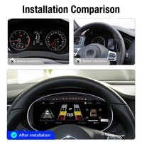 Écran LCD intelligent personnalisé de 12,3 pouces pour tableau de bord de voiture, compteur de vitesse pour Volkswagen Sagitar 2012-2018