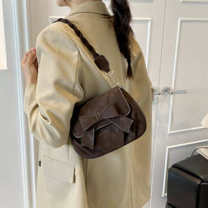 Nouveau sac à bandoulière style jeune fille coréen, sacoche sous le bras avec nœud, très tendance - Product Image 1