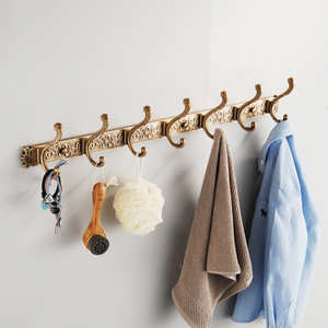Alloy Wall <b>Hooks</b> Rectangle Shape Cast Iron Wall Mounted <b>Coat</b> Rack For Bathroom Kitchen Door Back Use - Product Image 1