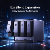 Serveur de stockage NAS 4 baies Intel 8505 10GbE + 2.5GbE double LAN, stockage cloud privé, serveur multimédia pour bureau à domicile, 8 Go DDR5 en stock