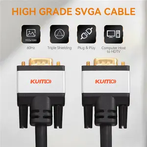 Quality Cable 15 Pins SVGA With Ferrite For PC TV SUPER M/M Or Female 1080P VGA Cable Aluminum Shell