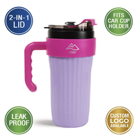Bouteille isotherme Northfox 40oz en acier inoxydable avec poignée durable, anti-fuite, minimaliste, pour fêtes et voyages