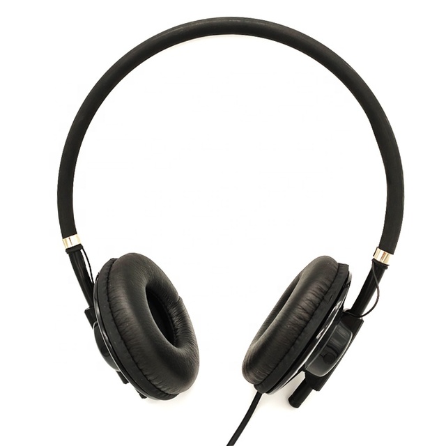 Swivel Flat on Ear Wired Headphone Round Headband Audio Headset for Computer