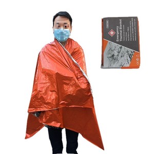 Manta de Emergencia para Exteriores 130x210cm, Aislamiento Térmico Reflectante, Naranja y Plateado, Equipo de Supervivencia - Product Image 4