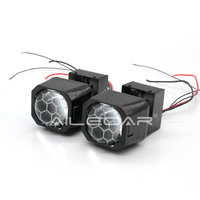 Proyector de Lente de Panal AILECAR de 1.5 Pulgadas, Bi-LED, 12V, 6000-6500K, Construcción de Aluminio y Plástico, Luz Baja de 34W/Luz Alta de 43W
